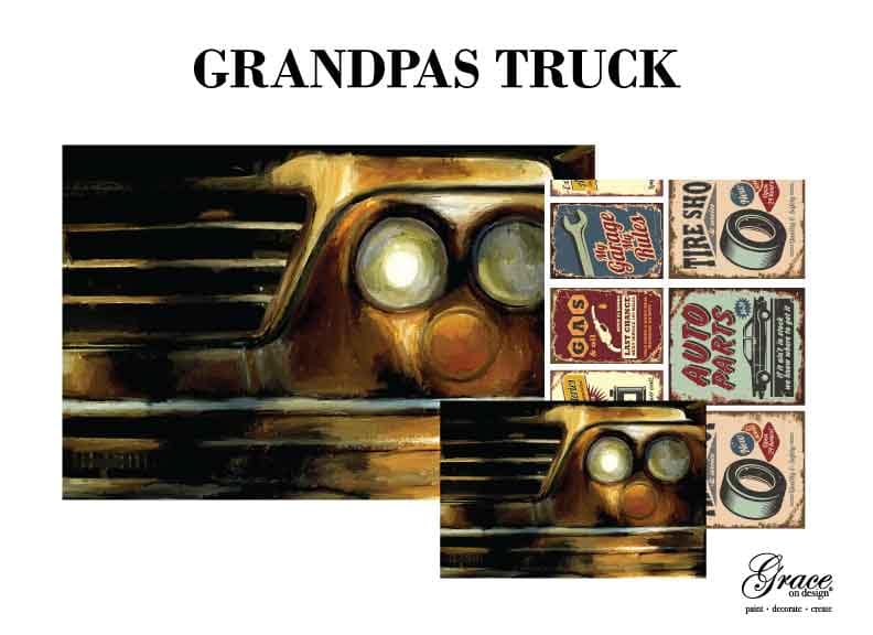 Grandpa's Truck - Grace on Design Decoupage Paper
